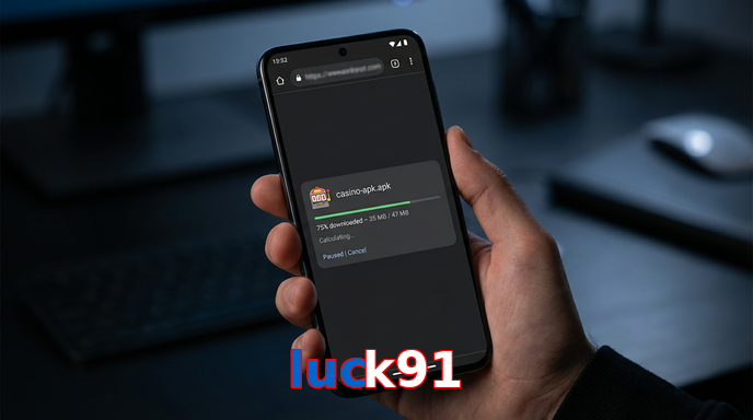 Main screen of Luck91 apk page for PK players